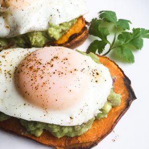 Aunties sweet potato and avacado breakfast toast